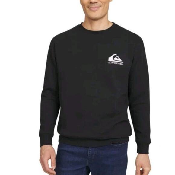 Quiksilver Men's Crew Neck Sweatshirt / Color Black /Size X-Large/ New With Tags - Picture 1 of 8